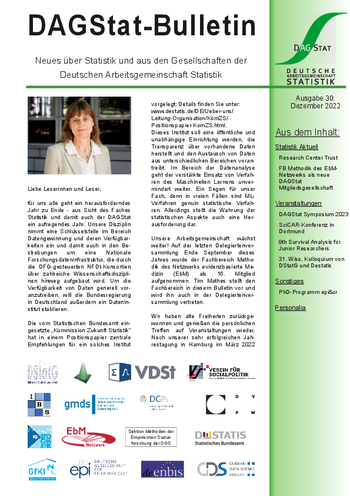 DAGStat-Bulletin - 30 - Dezember 2022