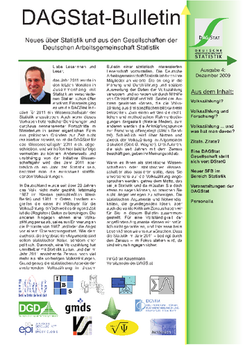 DAGStat-Bulletin - 4 - Dezember 2009