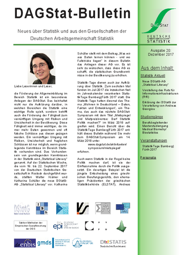 DAGStat-Bulletin - 20 - Dezember 2017